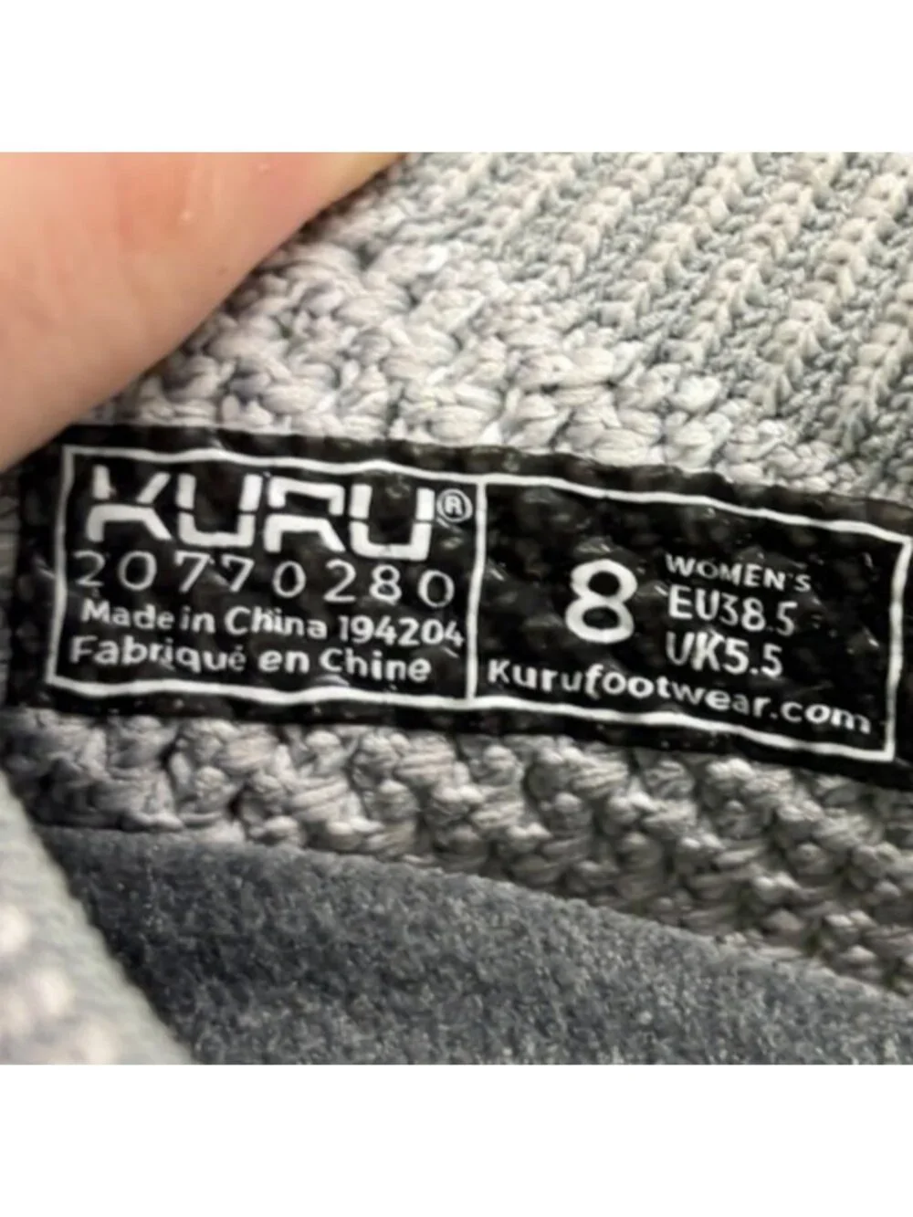 Kuru Stride Womens Size 8 Gray White Peach Athletic Running Shoes Sneakers